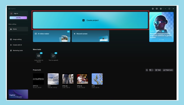 Create a New Project
