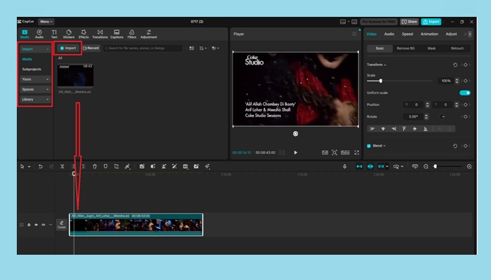 Import and Add Footage to Timeline