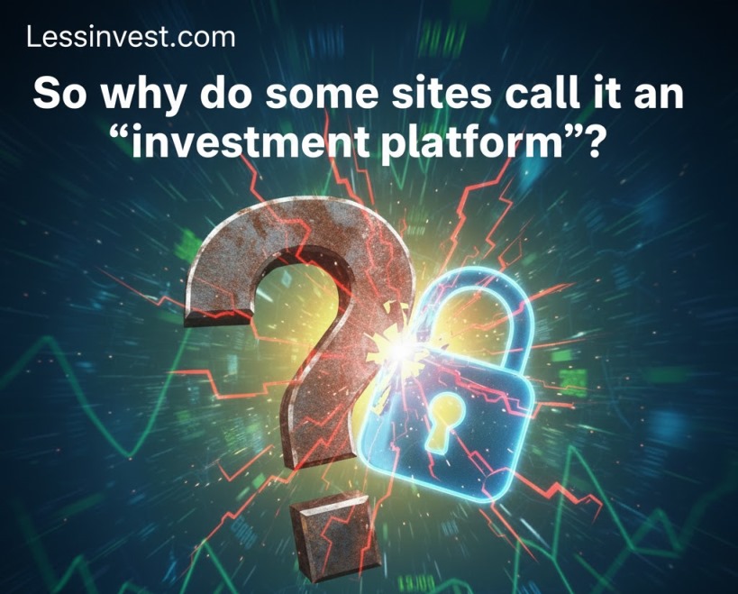 So why do some sites call it an “investment platform”