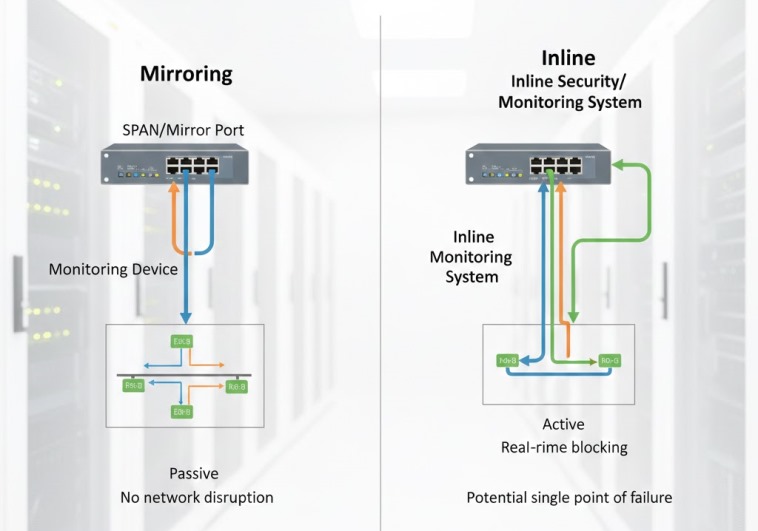 Choose your monitoring method (mirror vs inline)