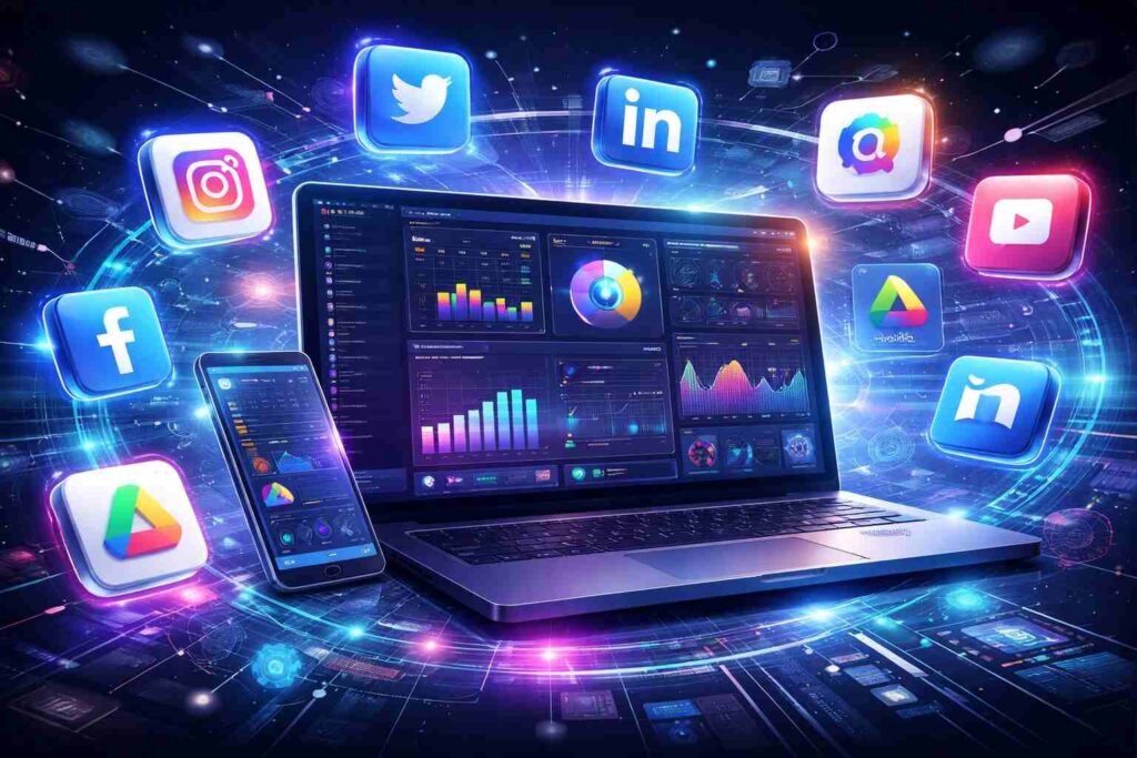 Socials and Softwares Aliensync