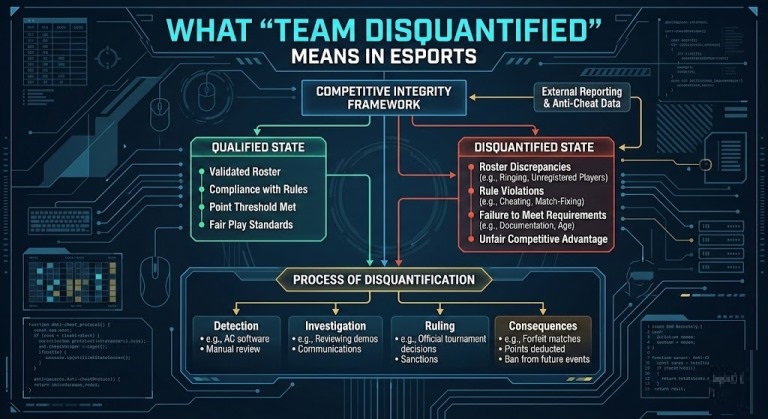 What “team disquantified” means in esports
