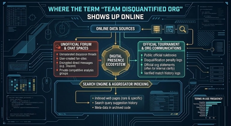 Where the term “Team Disquantified org” shows up online